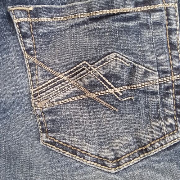 BKE Buckle Stella Jeans Womens 28 Distressed Denim Mid Rise Straight Frayed Leg - Picture 12 of 14